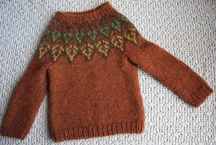 Lopapeis pentru copil - cum să legați un pulover islandez