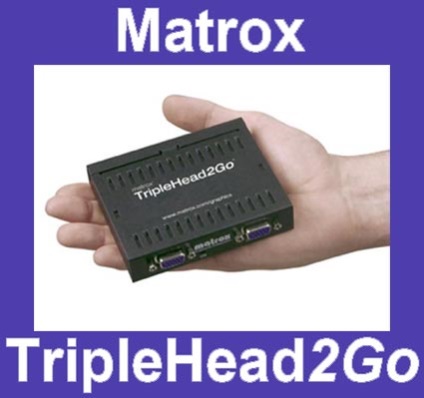 Jocuri Matrox triplehead2go și lucrează pe trei ecrane