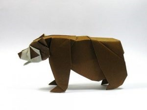 Bear origami în diagrame și foto-video master-class