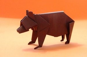 Bear origami în diagrame și foto-video master-class