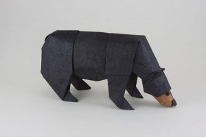 Bear origami în diagrame și foto-video master-class