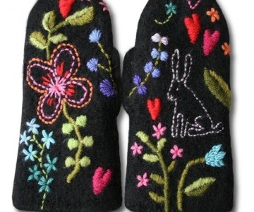 A felesleges pulóverből készült gumikesztyűk (diy)