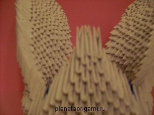 Diagramă de asamblare a lebedelor modulară origami
