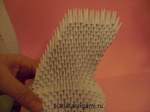 Diagramă de asamblare a lebedelor modulară origami