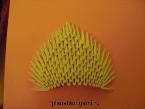 Diagramă de asamblare a lebedelor modulară origami