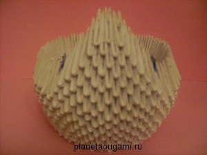 Diagramă de asamblare a lebedelor modulară origami