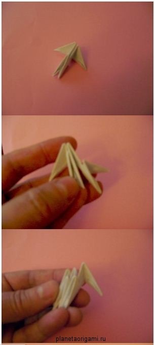 Diagramă de asamblare a lebedelor modulară origami