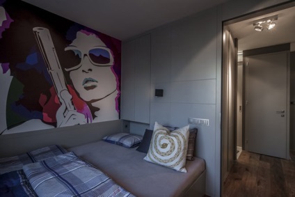 Bărbați interior design apartament de licență 40 de metri pătrați