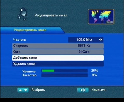 A globo 5100 előtag beállítása, TV kábel és Togliatti digitális televízió