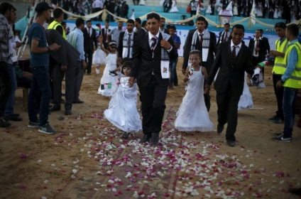 A palesztin tömeges esküvők szokásai