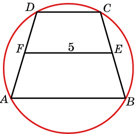 Un cerc este descris în apropierea trapezoidului - fotografie 26202-44