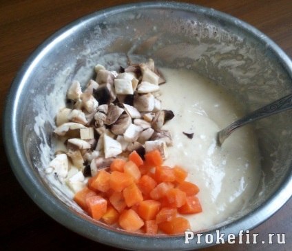 Palacsinta gombával a joghurton - recept fotóval lépésről lépésre