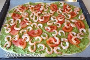 Pizza cu creveți și brânză, rețetă