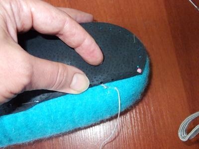 Coaserea tălpii pentru papuci de felted