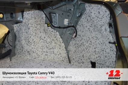 Izolarea totală a zgomotului toyota camry v40 (Toyota Camry în 40 de ani), instalare la Moscova, raport detaliat de fotografie -