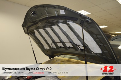 Teljes zajszigetelés toyota camry v40 (Toyota Camry 40-ben), telepítés Moszkvában, részletes fényképes jelentés -