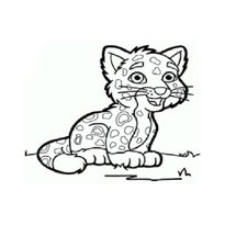 Leopard pagini de colorat - imprimate imprimate pentru copii