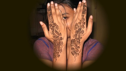 Pictura henna mehendi la domiciliu - tehnica de desen