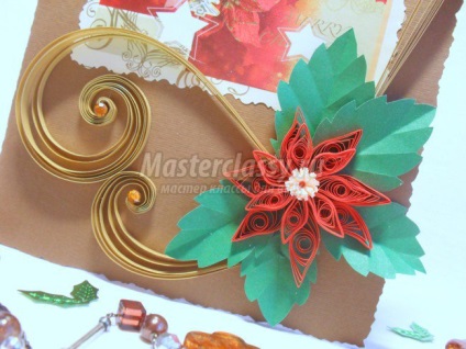 Crăciun carte cu mâinile proprii, cu elemente de quilling