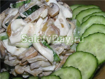 Salata de calmar cu ciuperci - o reteta festiva si rafinata cu fotografii si clipuri video