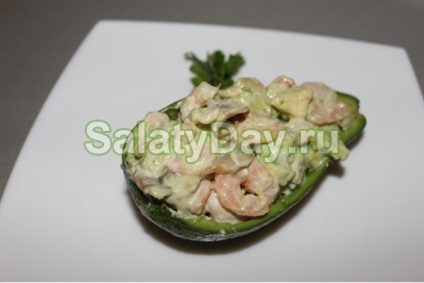 Salata cu creveți și avocado - rețetă minimă de calorii cu fotografii și videoclipuri