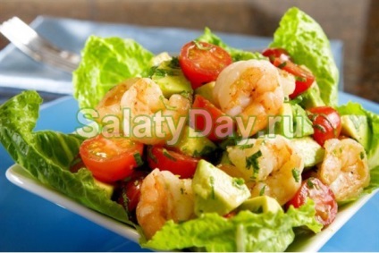 Салата с авокадо и скариди - минималното калории рецепта със снимки и видео
