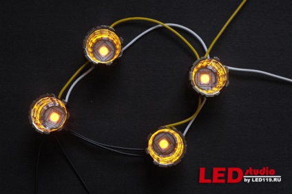 A modul összeszerelése 1p-os táblák alapján 2 színes LED-ekhez 5450