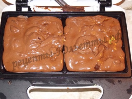 Csokoládé gofrik receptje elektromos ostyákban