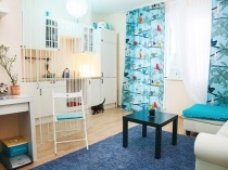 Perdele în apartament studio cu o cameră, fotografie a celor mai bune din interior