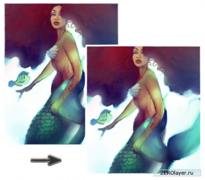 Creați o sirenă Ariel în Photoshop - lecții de Photoshop, tutoriale photoshop, perii photoshop, perii photoshop