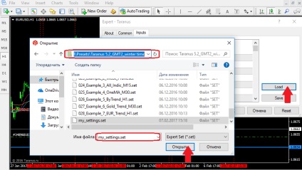 Crearea și utilizarea fișierelor setate în mt4