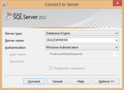 Sql server 2012, studio de gestionare a serverului sql