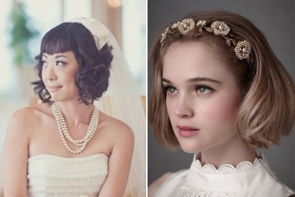 Esküvői frizura a közepes hajhoz 2017 fotók