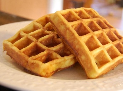 Waffles egy szendvics receptben egy fénykép