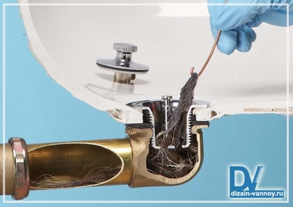 Deșeuri în baie și cum să le eliminați - țevi de curățare și mijloace de blocaj