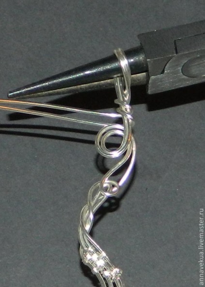 Șarpe din sârmă și cristale swarovski - târg de maeștri - manual, manual