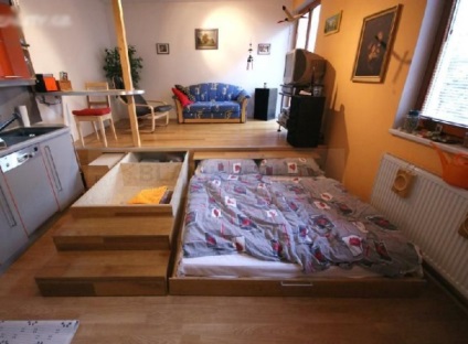 5 moduri de a plasa un pat într-un apartament cu o cameră, o casă frumoasă