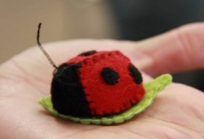 Applique Ladybug színes papírból fényképekkel és videókkal