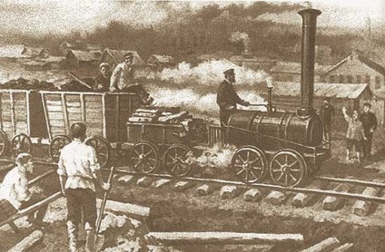 Efraim (tatăl) lui Cherepanov și Miron (fiul) au dezvoltat motoare cu aburi, construite unul dintre primele