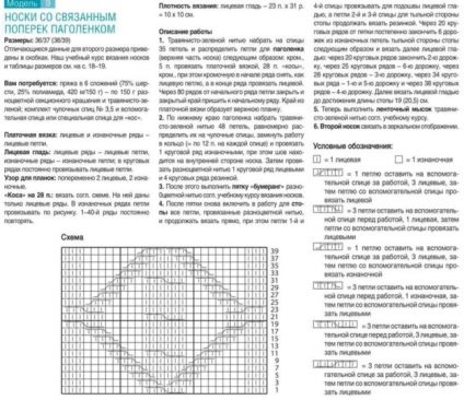 Patru scheme de tricotat șosete frumoase cu ace de tricotat