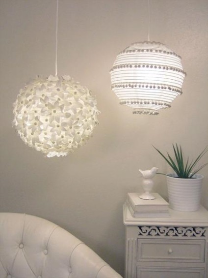 Decorarea cu propriile mâini 9 moduri de a actualiza lampa cea mai simplă de la Ikea