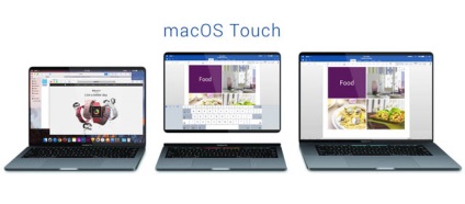 Designerul a arătat conceptul de macbook hibrid cu un touch macos, doar un mac