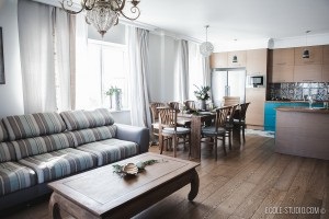 Design konyha-nappali sikeres megoldások egy modern lakáshoz