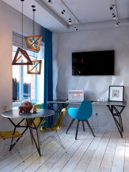 Design apartamente, decor îndrăzneț în camere mici, interior inteligent