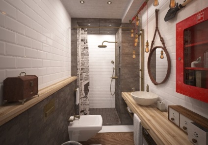 Design de baie în stil loft (industrial)