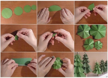 Pom de Crăciun cu mâna proprie din hârtie origami