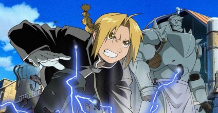 Elric Alphonse și personajul fratelui său, Edward, alchimist anime completmetal