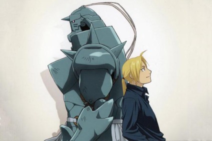 Elric Alphonse și personajul fratelui său, Edward, alchimist anime completmetal