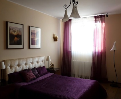 Purple perdele în interior - 50 de fotografii de opțiuni de design