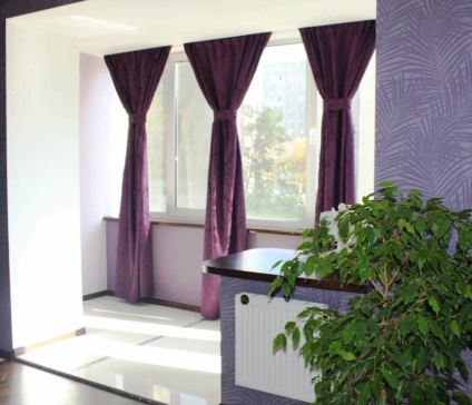 Purple perdele în interior - 50 de fotografii de opțiuni de design